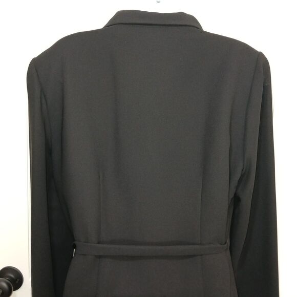 Vintage Mary McFadden Black Wrap Dress Blazer Long Sleeve Elegant Photos Sizing - Picture 10 of 16